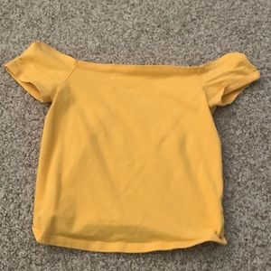 Yellow crop top